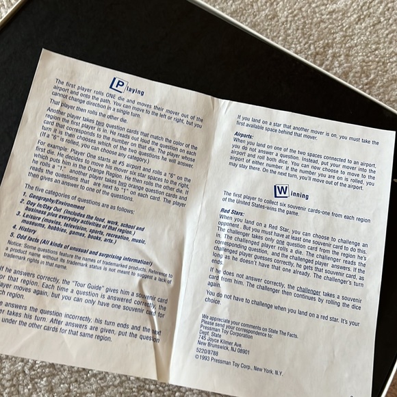 Vintage Board Game - State The Facts - used SFH - Picture 7 of 7